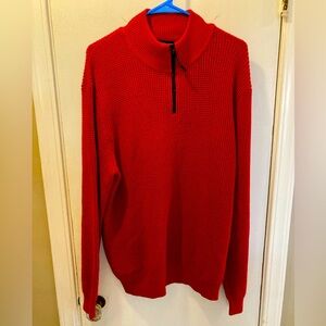 Kenneth Cole XXL Red Quarter-Zip Sweater 25-020-1